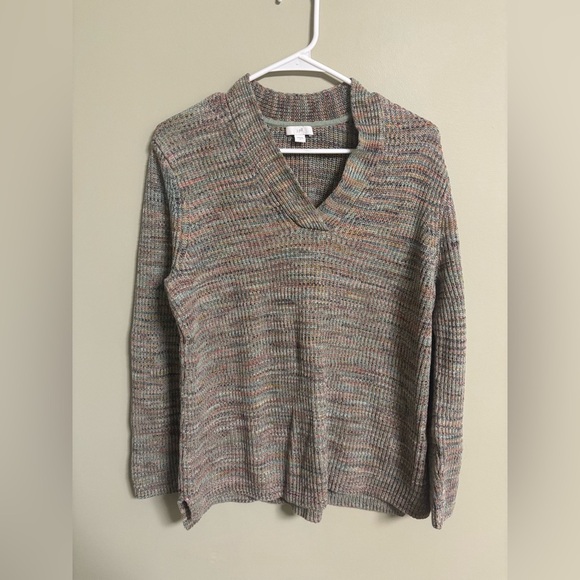 J. Jill Multicolor V-Neck Sweater - Picture 1 of 6